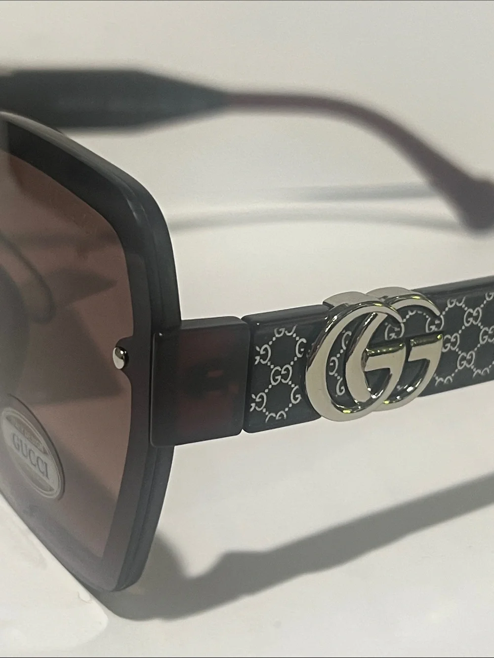 Brand new Gucci Women's Brown Geometric Oversized Sunglasses